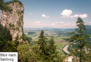 Blick vom Barmstein nach Salzburg